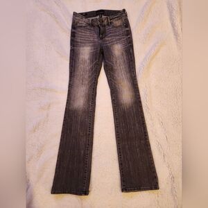 WHBM Mid Rise Boot Cut in Obsidian Black Size 0